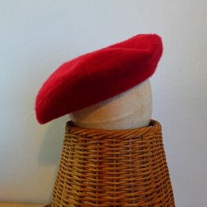 Red Wool Beret